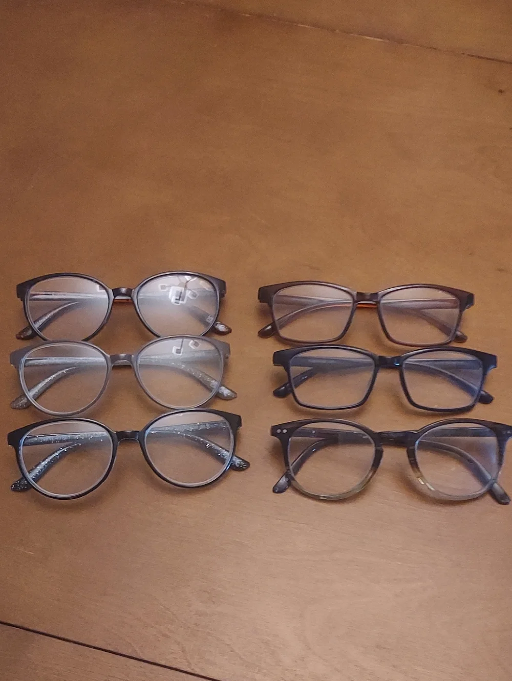 Classic Women's Eyeglasses Set - Gray & Brown Frames